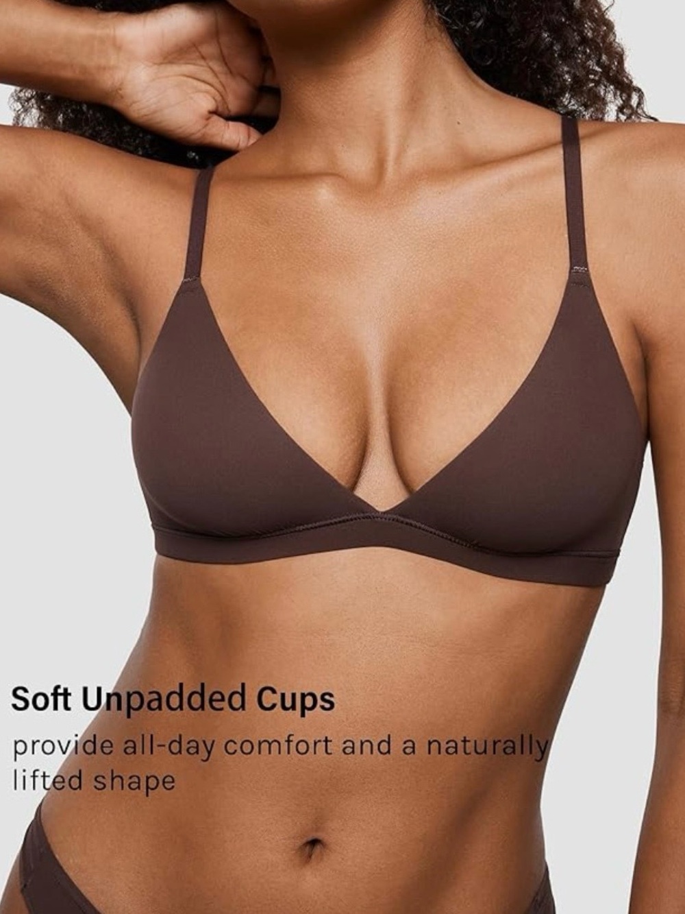 INLYRIC hazelnut wireless plunge bralette NWT, Size M